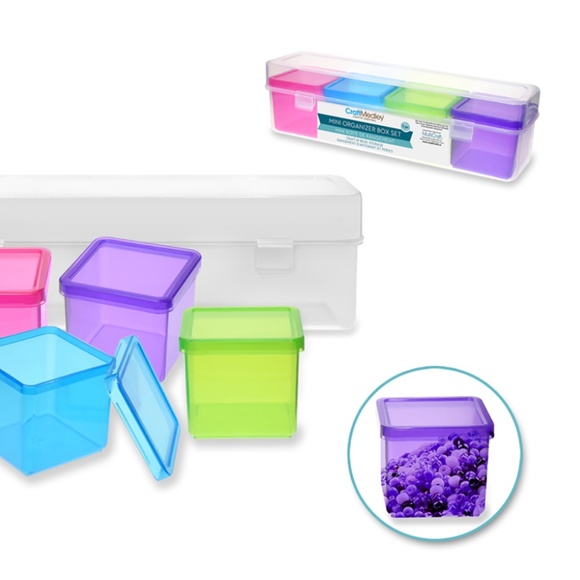 5 pcs Desktop Organizer Box Set of 4 Storage Box in 1 Big Storage Box - Picture 1 of 7